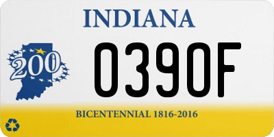IN license plate 039OF