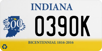 IN license plate 039OK