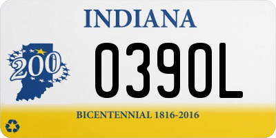 IN license plate 039OL