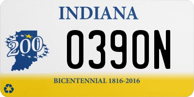 IN license plate 039ON
