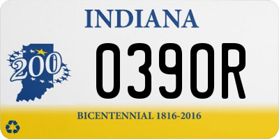 IN license plate 039OR