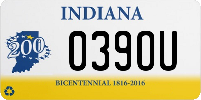 IN license plate 039OU