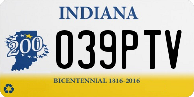 IN license plate 039PTV