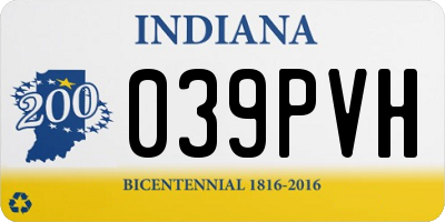 IN license plate 039PVH