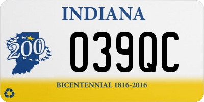 IN license plate 039QC