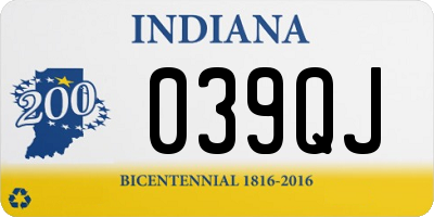 IN license plate 039QJ