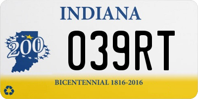 IN license plate 039RT