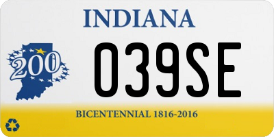 IN license plate 039SE