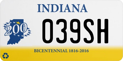 IN license plate 039SH