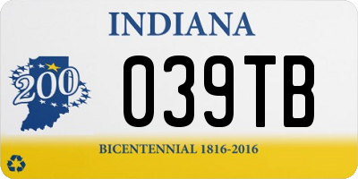 IN license plate 039TB