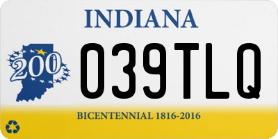IN license plate 039TLQ
