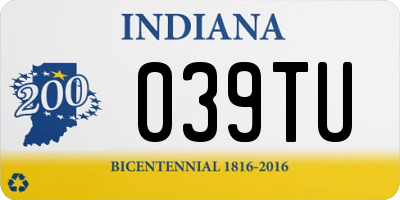 IN license plate 039TU