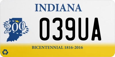 IN license plate 039UA