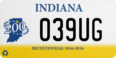 IN license plate 039UG