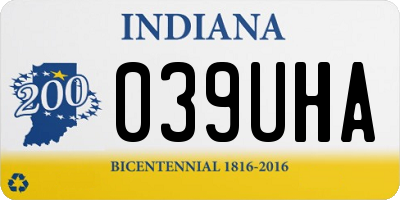 IN license plate 039UHA