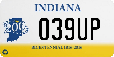 IN license plate 039UP