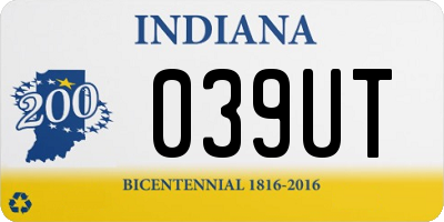 IN license plate 039UT