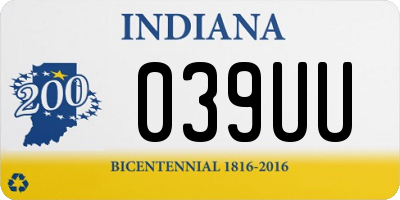 IN license plate 039UU