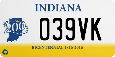 IN license plate 039VK