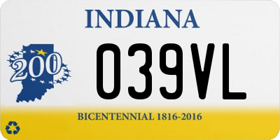 IN license plate 039VL