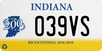 IN license plate 039VS