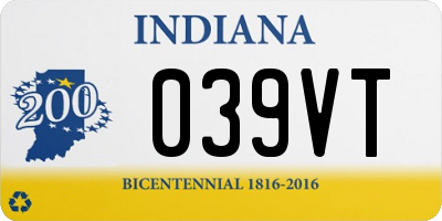 IN license plate 039VT