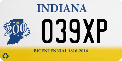 IN license plate 039XP