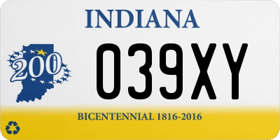 IN license plate 039XY