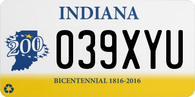 IN license plate 039XYU