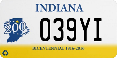 IN license plate 039YI