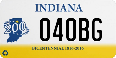 IN license plate 040BG
