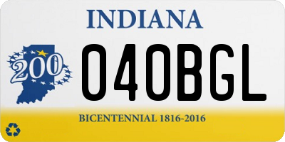 IN license plate 040BGL