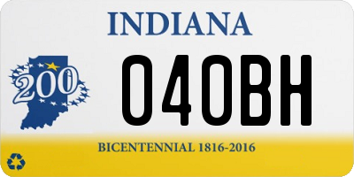 IN license plate 040BH