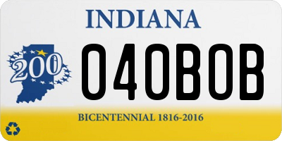 IN license plate 040BOB