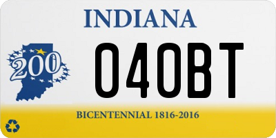 IN license plate 040BT