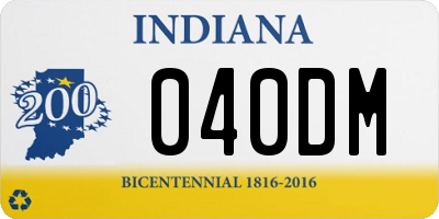 IN license plate 040DM