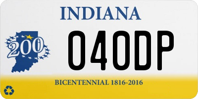 IN license plate 040DP