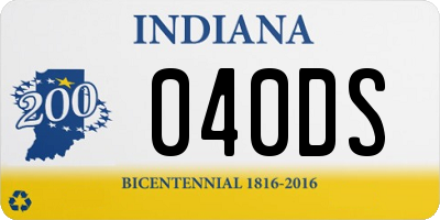 IN license plate 040DS