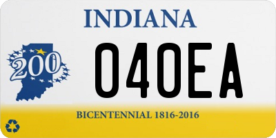 IN license plate 040EA