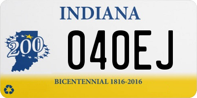 IN license plate 040EJ
