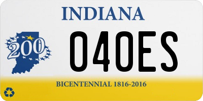 IN license plate 040ES