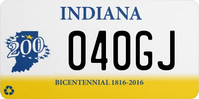 IN license plate 040GJ