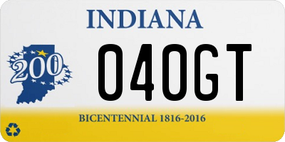 IN license plate 040GT