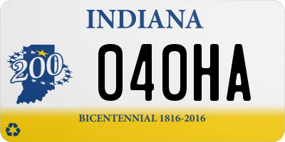 IN license plate 040HA