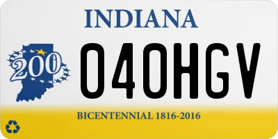 IN license plate 040HGV