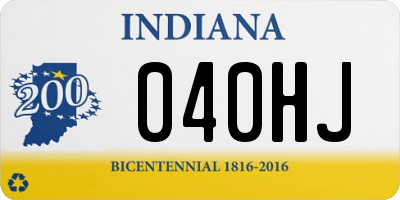 IN license plate 040HJ