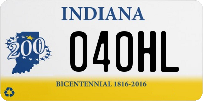 IN license plate 040HL