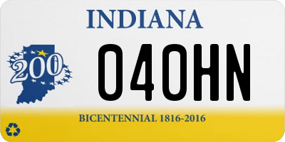 IN license plate 040HN