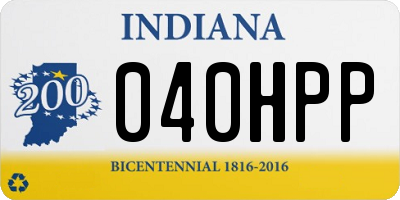 IN license plate 040HPP