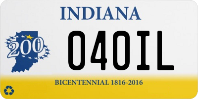 IN license plate 040IL